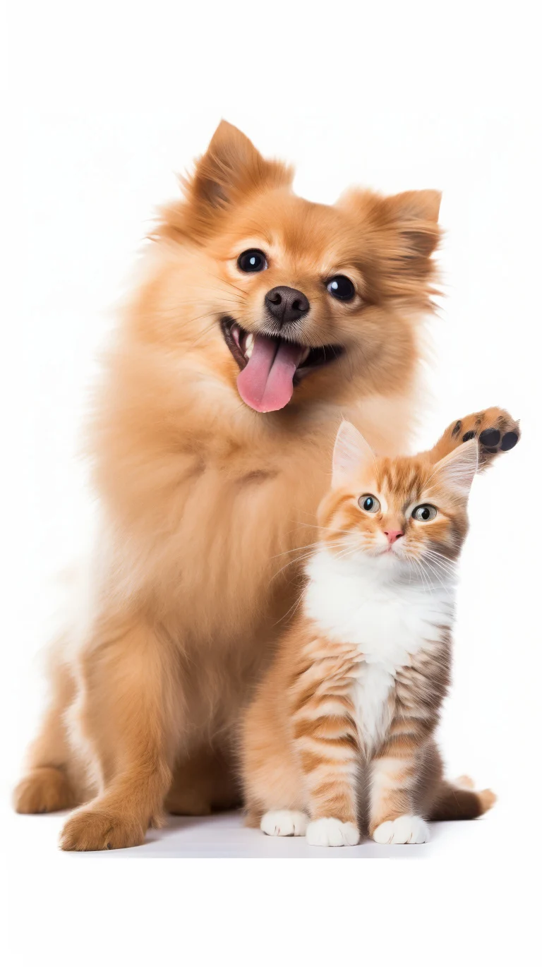 view cats dogs showing friendship